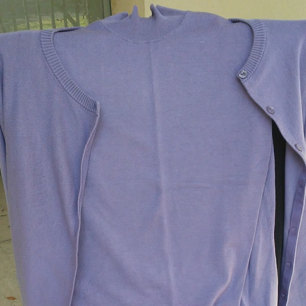 Perry Ellis Silk Shell & Sweater